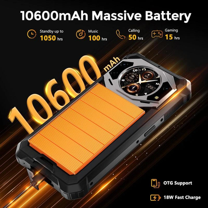 FOSSiBOT F105 12GB+64GB 10300mAh Large Battery 6.745 inch Waterdrop screen Rugged Phone